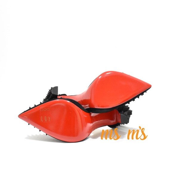 NIB Christian Louboutin Suede Spike Stud Heels - Picture 7 of 8